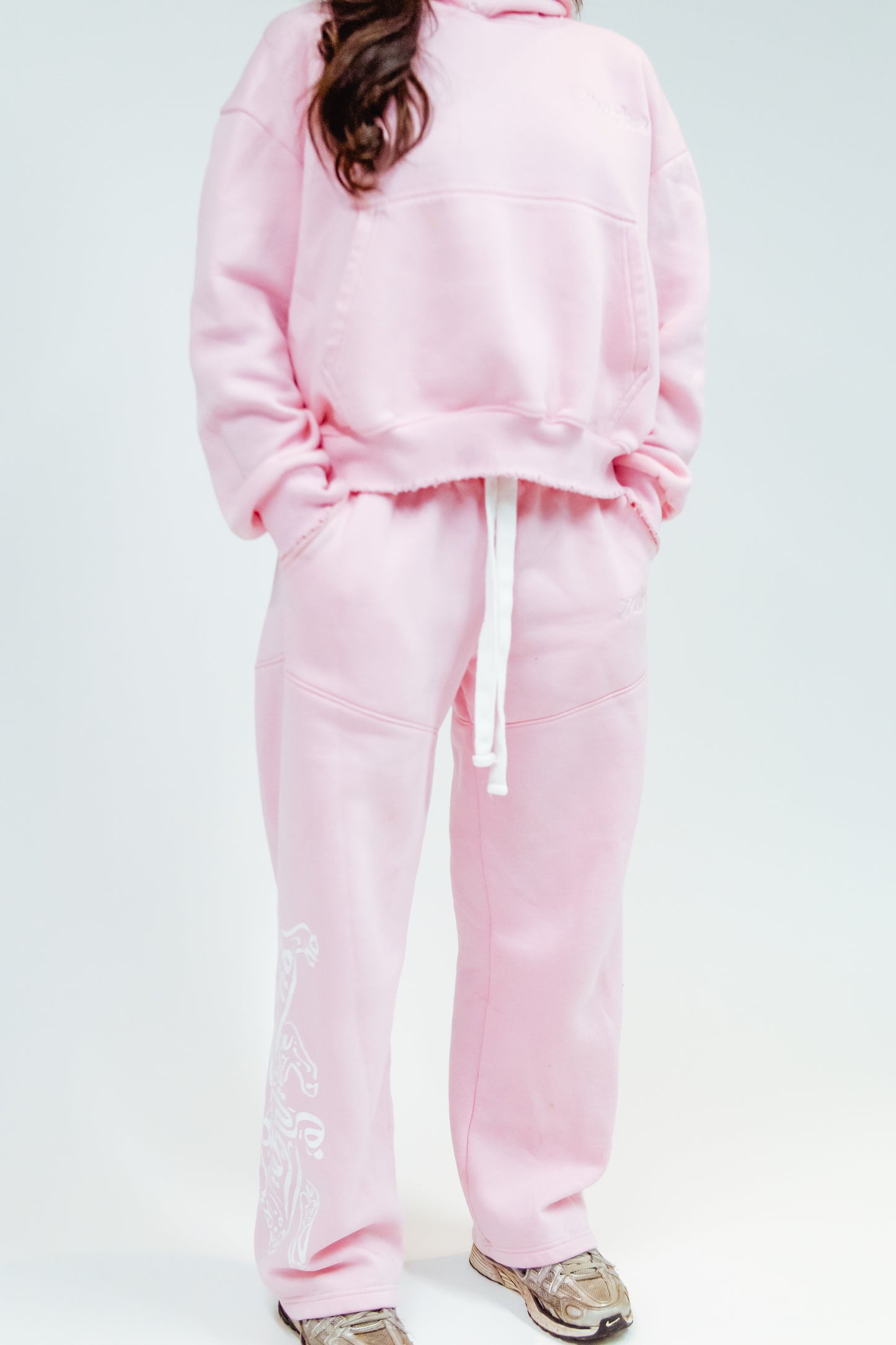 PANTHER SWEATPANTS - BLUSH PINK