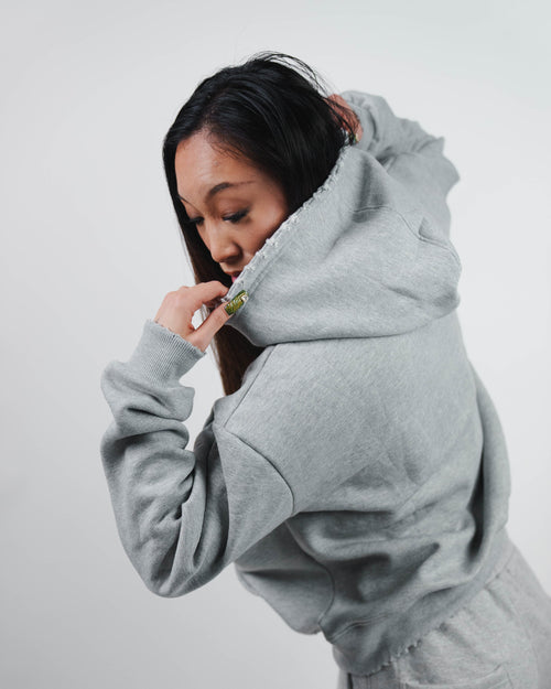 M.W.P HOODIE - STONE GREY