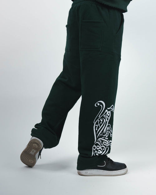 PANTHER SWEATPANTS - EVERGREEN