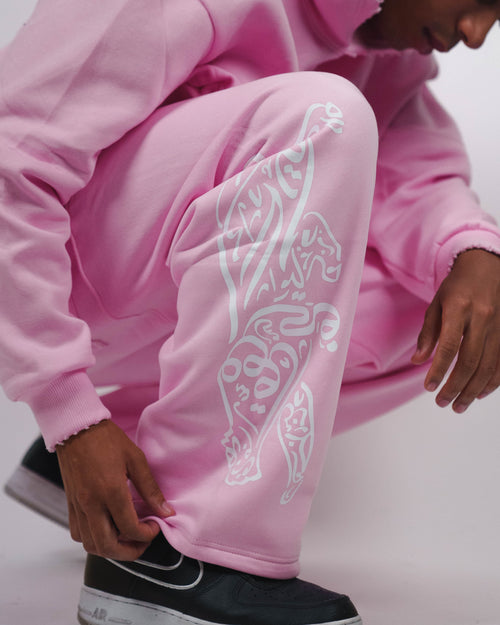 PANTHER SWEATPANTS - BLUSH PINK
