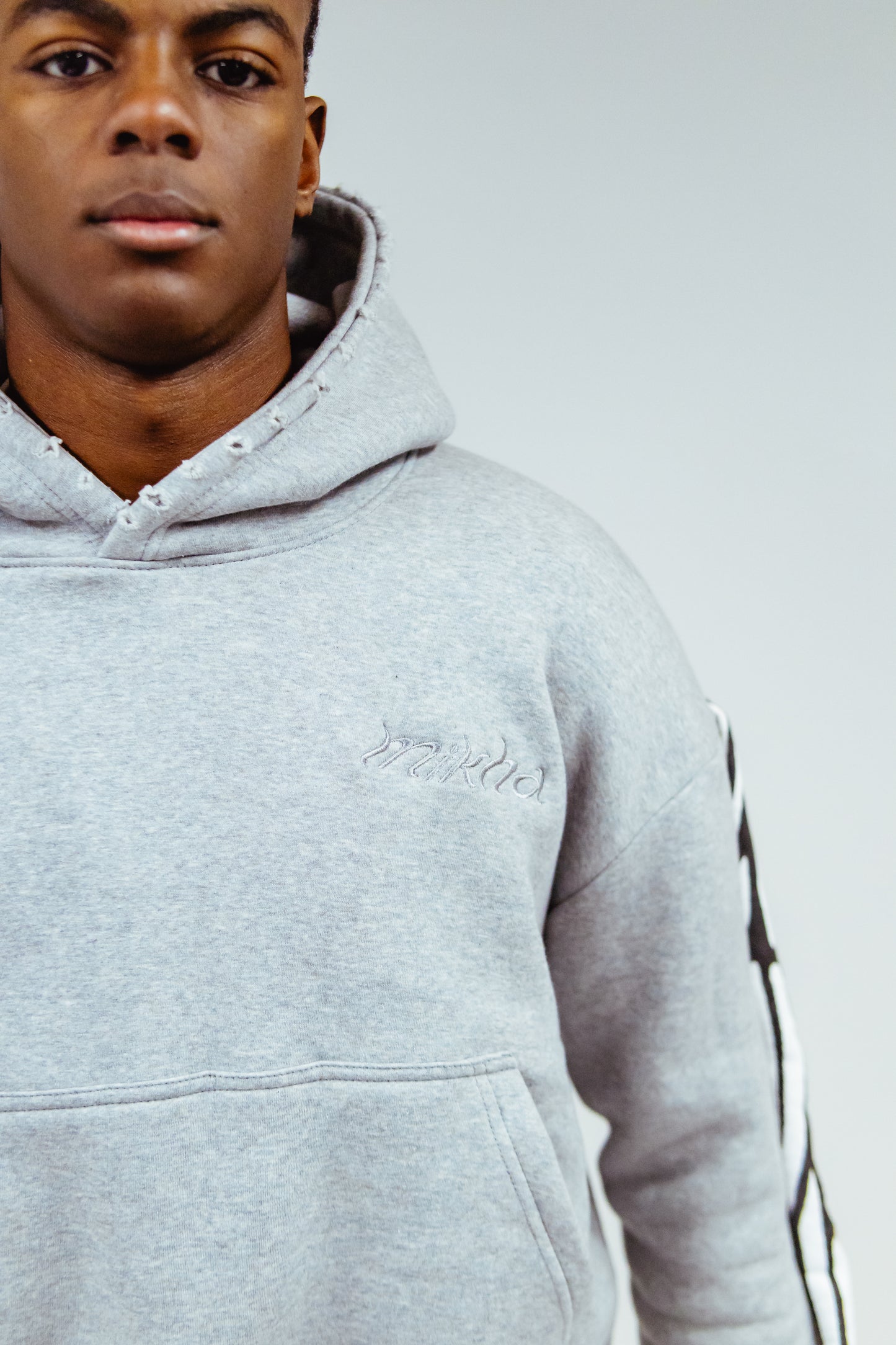 WING HOODIE - STONE GREY